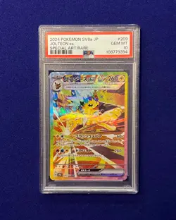 PSA 10 Jolteon ex #209 Terastal Festival ex Japanese 2024 Pokemon GEM MINT - Image 1