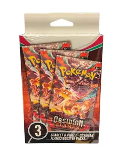 Pokemon TCG Scarlet & Violet Obsidian Flames 3 Pack Hanger Box New / Sealed - Image 1