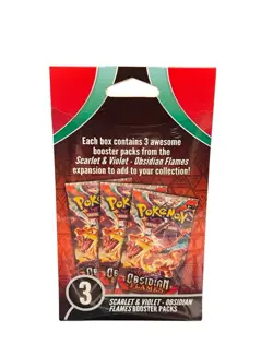 Pokemon TCG Scarlet & Violet Obsidian Flames 3 Pack Hanger Box New / Sealed - Image 2