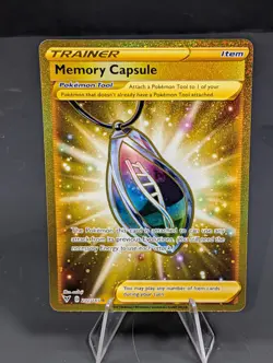 Pokemon TCG Memory Capsule 202/185 Vivid Voltage Gold Secret Rare - Image 1