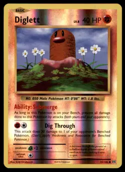 2016 XY - Evolutions Diglett Basic/Common #55 Pokemon - Image 1