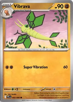 Vibrava 052/094 ME02: Phantasmal Flames Pokemon Card TCG - Image 1