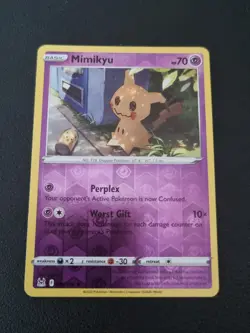 Pokemon SWSH Lost Origin Rare Reverse Holo Card - Mimikyu 080/196 - Image 1