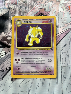 Holo Hypno Fossil 8/62 Lightly Played Excellent Condition Vintage Pokemon Card - Image 1