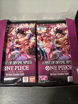 One Piece OP-11 A Fist Of Divine Speed Booster Box UNSEALED ENGLISH - Image 2