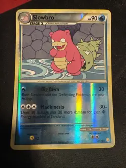Pokemon Card Slowbro HeartGold SoulSilver 52/123 Reverse Holo Uncommon - Image 1