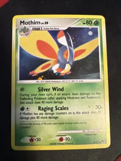 Mothim 5/17 2008 Pop Series 7 2008 Pokemon Card Holo Rare Swirl - Image 1
