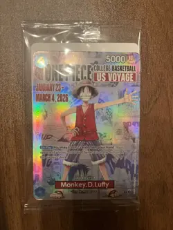 Monkey.D.Luffy P-055 One Piece College Basketball US Voyage Card & Poster ILLINI - Image 2