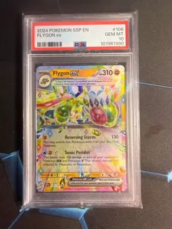 FLYGON ex 2024 Pokemon Surging Sparks #106 PSA 10 GEM MT - Image 1