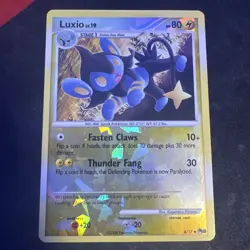 2008 Pokemon, POP Series 8, #8/17 Luxio LV.19, Cracked Ice Reverse Holo Uncommon - Image 1
