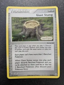 Pokemon EX Legend Maker Giant Stump Stamped Reverse Holo SWIRL 75/92 NEAR MINT - Image 1