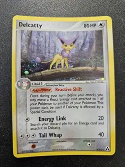 Pokemon EX Legend Maker Delcatty Holo Rare SWIRL 4/92 NEAR MINT - Image 1