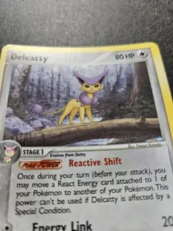 Pokemon EX Legend Maker Delcatty Holo Rare SWIRL 4/92 NEAR MINT - Image 2