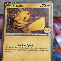 Pokemon Day 30th Anniversary - Pikachu 051 /162 Stamped 2026 Promo NM WITH SWIRL - Image 1