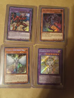 Yugioh Lot of 4 Elemental Hero Cards - Image 1