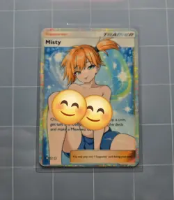 Misty Custom Pokemon Glow In The Dark Waifu/ trainer Card Fan Art 2 - Image 1