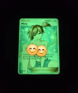 Misty Custom Pokemon Glow In The Dark Waifu/ trainer Card Fan Art 2 - Image 2