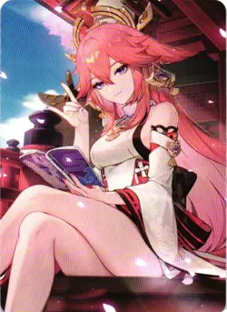 YAE MIKO GENSHIN IMPACT FEET HOLOGRAPHIC ACG Goddess Story Anime Card - Image 2