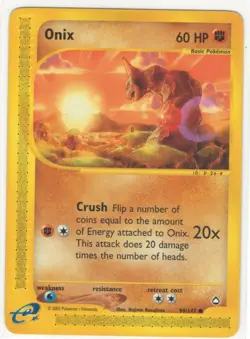 2002 Pokemon Aquapolis Onix 98/147 Aquapolis Common Card - Image 1