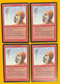 MTG MOUNTAIN YETI (x4) Legends (OldManMTG 009-556) - Image 1