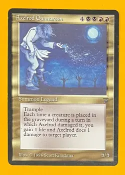 MTG AXELROD GUNNARSON Legends (OldManMTG 012-683) - Image 1