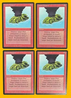 MTG ACTIVE VOLCANO (x4) Legends (OldManMTG 009-525) - Image 1