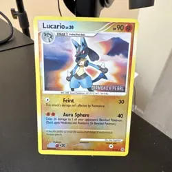 Pokemon Lucario Reverse Holo Promo Diamond & Pearl 006/130 90 HP Card - Image 1