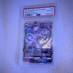 Pokemon Mewtwo GX Ultra Rare Holo Shining Legends 39/73 PSA 10 English TCG - Image 1