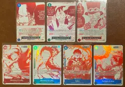 One Piece OP13 - 3rd Anniversary Treasure Campaign Promo Card Set (7 Cards) - Image 1