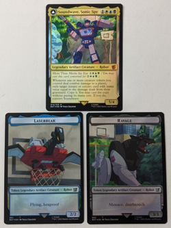 FOIL Soundwave Sonic Spy Laserbeak Ravage SET Magic Gathering MTG Transformers - Image 1