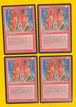 MTG WALL OF EARTH (x4) Legends (OldManMTG 009-573) - Image 1