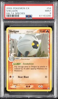 2005 POKEMON EX DELTA SPECIES #54 SHELGON PSA 9 - Image 1