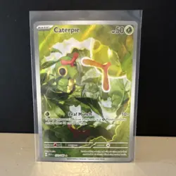 Pokemon Caterpie 172/165 Scarlet & Violet 151 Illustration Rare Holo 50 HP - Image 1