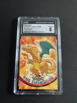 Pokemon TCG Topps - series 1 - Charizard 06 - 1st print CGC 8 🔥 - Image 2