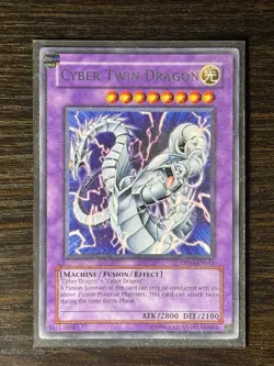 Yu-Gi-Oh! RARE Cyber Twin Dragon [DP04-EN011] Unlimited Edition - Near-Mint (NM) - Image 1