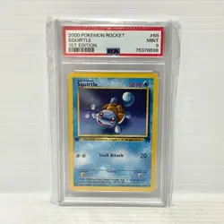 PSA 9 - Squirtle 1st Edition 68/82 - Team Rocket WOTC - Graded Pokemon Card - Image 1