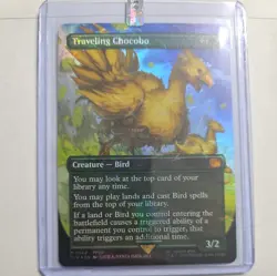 Traveling Chocobo MTG (Borderless) Chocobo Track Foil) Final Fantasy 0568 MYTHIC - Image 2