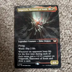 BORDERLESS Valgavoth, Harrower of Souls DSC MTG Duskmourn Commander EXTENDED ART - Image 1