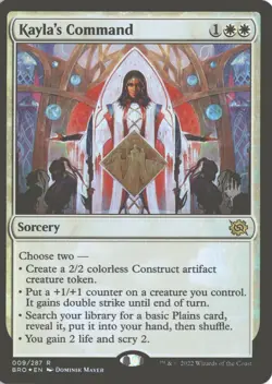 MTG Kayla's Command (009) *Foil* Promo PW Stamp Brothers' War MT/NM Free Ship - Image 1