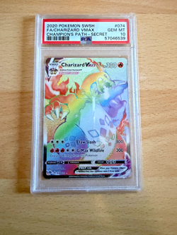 Pokemon Charizard VMAX SWSH #074 Champions Path Secret Rare PSA 10 - Image 1