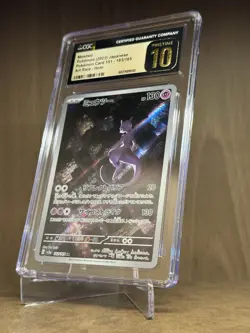CGC 10 Pristine - Mewtwo 183/165 - AR - SV2a 151 - Japanese Pokemon TCG - Image 3