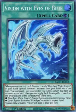 Yu-Gi-Oh! Vision with Eyes of Blue 1st Ed. BACH-EN050 Super Rare NM/LP x1 - Image 1