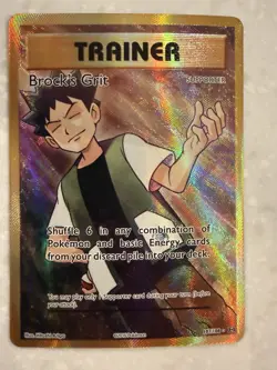 Pokemon TCG XY Evolutions Full Art Trainer Brock's Grit 107/108 - Image 1