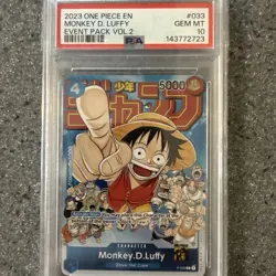 Monkey D. Luffy - P-033 - PSA 10 - Promo - English One Piece - Event pack Vol 2 - Image 1