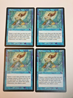 (4) Magic the Gathering MTG Odyssey: PREDICT Card NM/LP - Image 1