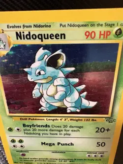 Nidoqueen Holo Base Set 7/64 WOTC Vintage Pokemon Card MP+ Clean Front - Image 2