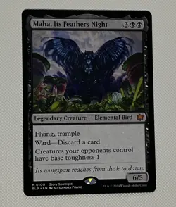 Maha, Its Feathers Night NM Unplayed Bloomburrow Magic MTG Non-foil - Image 1