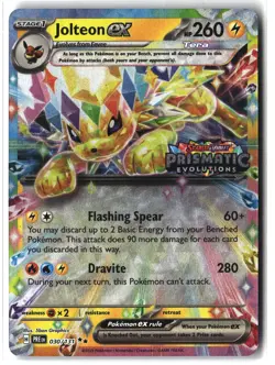 Jolteon ex ⭐ 030/131 Stamped Holo Double Rare Prismatic Evolutions Pokemon NM - Image 1