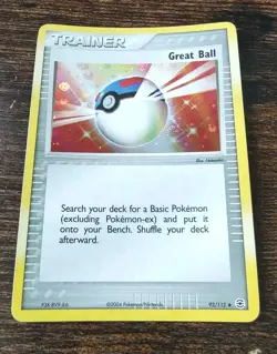 Pokemon EX FireRed & LeafGreen Great Ball 92/112 Reverse Holo Swirl 🍥 MINT - Image 1