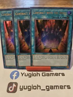 Yu-Gi-Oh Contract With The Abyss X3 MP22 1st Edition Ultra Rare Light Played - Image 1
